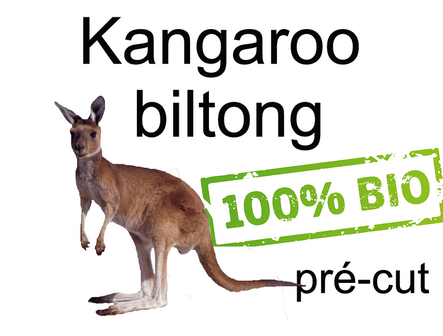 Kangoeroe biltong gesneden